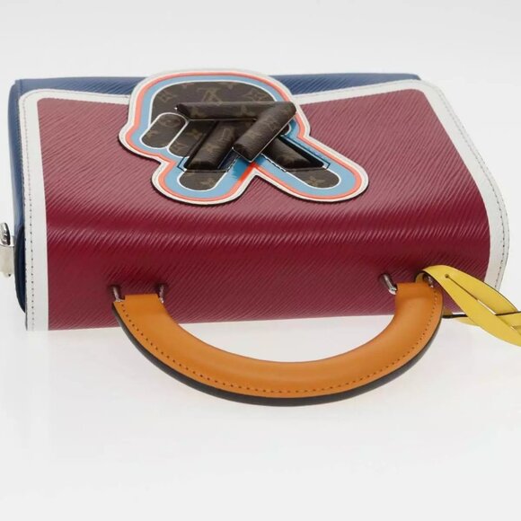 LOUIS VUITTON Epi Peace Love Twist MM Hand Bag Red Blue - Picture 7 of 16